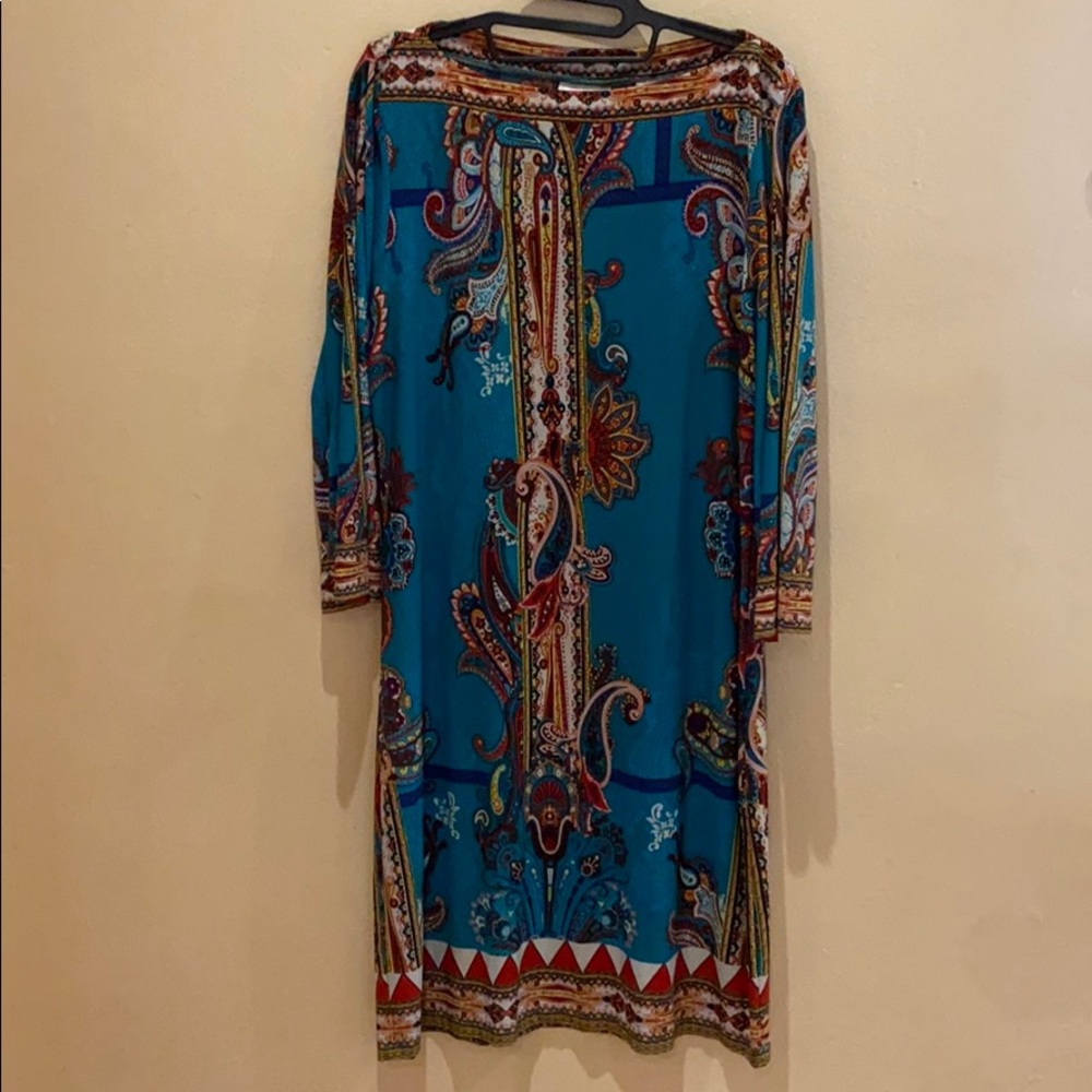 Teal maxi dress